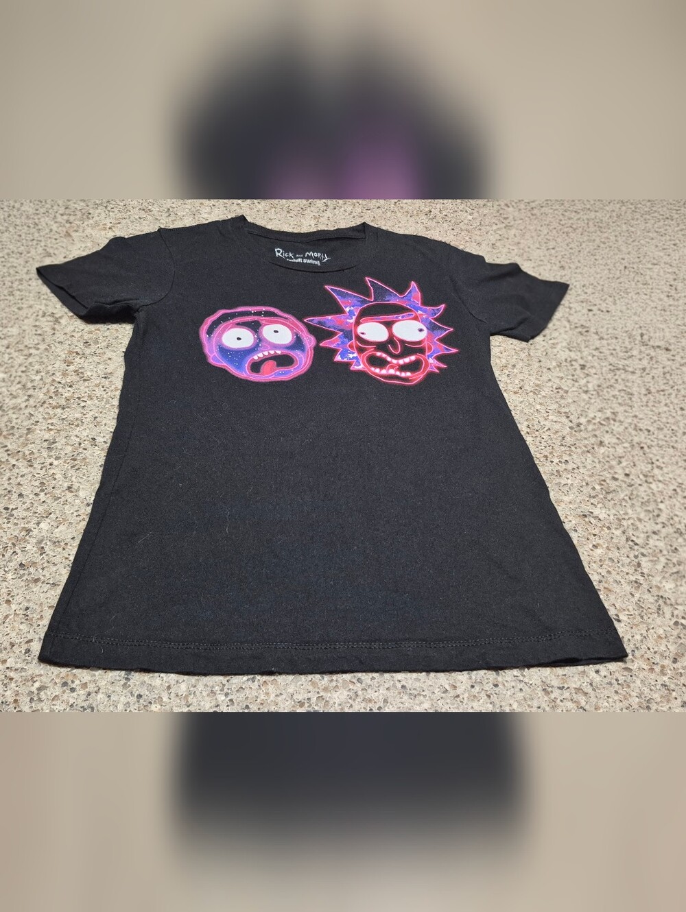 ​Rick and Morty Shirt Mens Medium Black Galaxy Space Graphic Tee Ripple Junction
